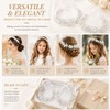 2 Pcs Flower Girl Headpiece, Silver Pearl Rhinestone Flower Hair
