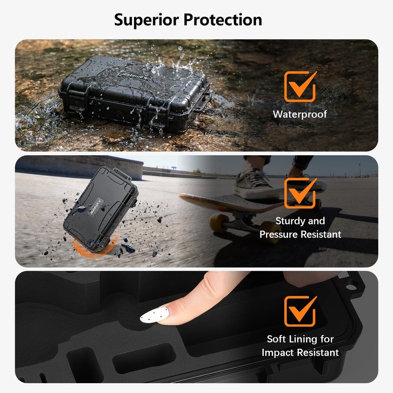 AMAZEAR Waterproof Hard Case Compatible with DJI OSMO Pocket 4P,