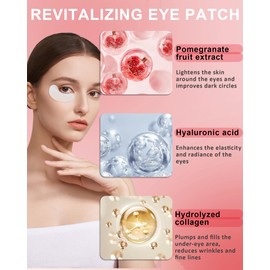 Augenpads, 5Pcs Hydrogel Revitalizing Eye Patches,VAugenpads Gegen Augenringe,Gegen Falten Aufhellen der Augen Augenpflaster,Improve Sagging Under the Eyes, Relieve Entfernen Falten Swelling Eye Mask