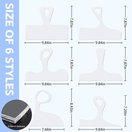 TRINKA Charcuterie Board Template Set - 6 Pcs Acrylic Router Templates for Woodworking | Handle Cutting Board Templates with 4 Pens | Angled Curvy Tracing Stencils Guide Tools for Kitchen