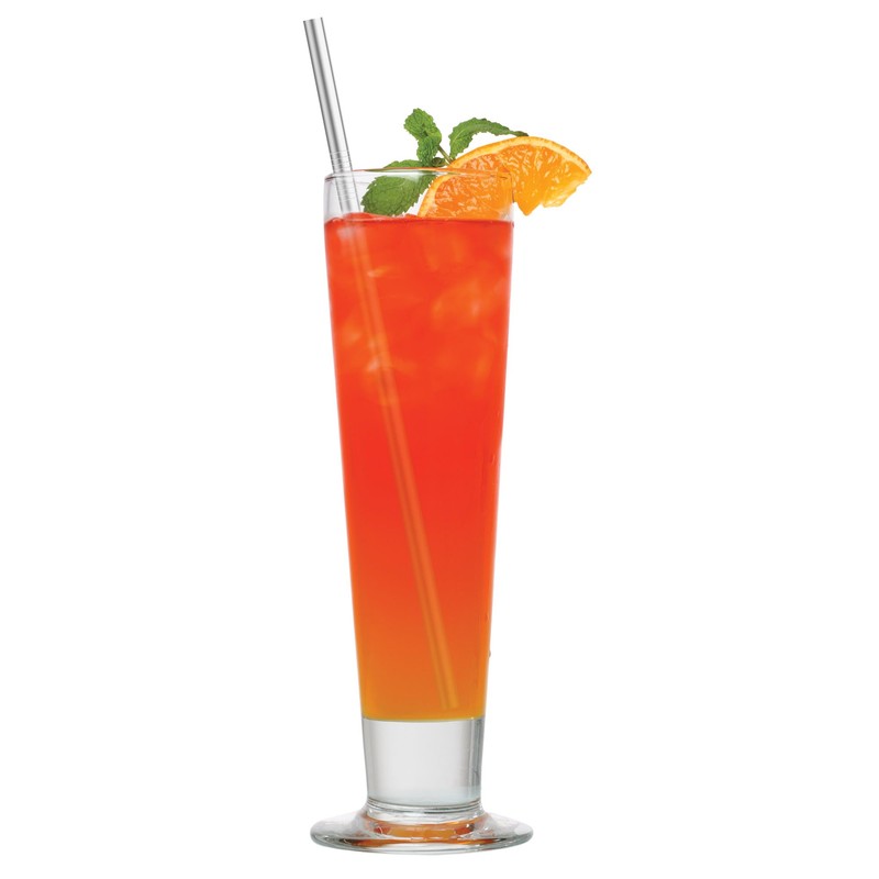 HIC Kitchen Reusable Tumbler Drinking Straws, 18/8 Stainless Steel, Set