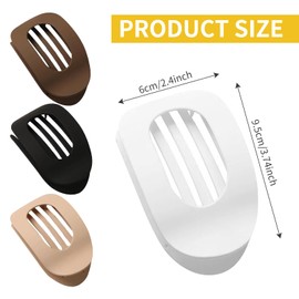 Flat Hair Clips for Women, 4 PCs Flat Hair Claw Clips Flat Oval Hair Claw Vintage Claws Clip Curved Design Strong Hold for Women and Girls (C)