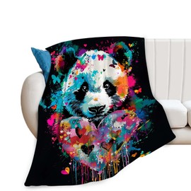Panda Throw Blanket Panda Gifts for Kids Girls Boys Adults Women Men Soft Cozy Warm Plush Fluffy Fuzzy Fleece Blanket Birthday Festival Decor 40''X50''