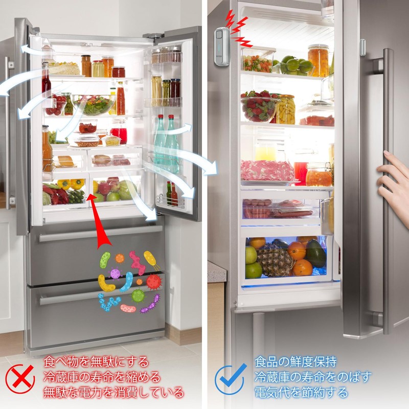 DAYTECH New Upgrade Refrigerator Door Alarm Window Door Opening Sensor