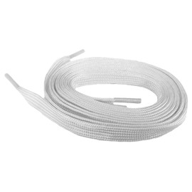 Shoeslulu 46 Premium Flat Colorful Fashion Sneakers Shoelaces ([Flat] 46 in. (117 cm), [Metallic] Platinum Silver)