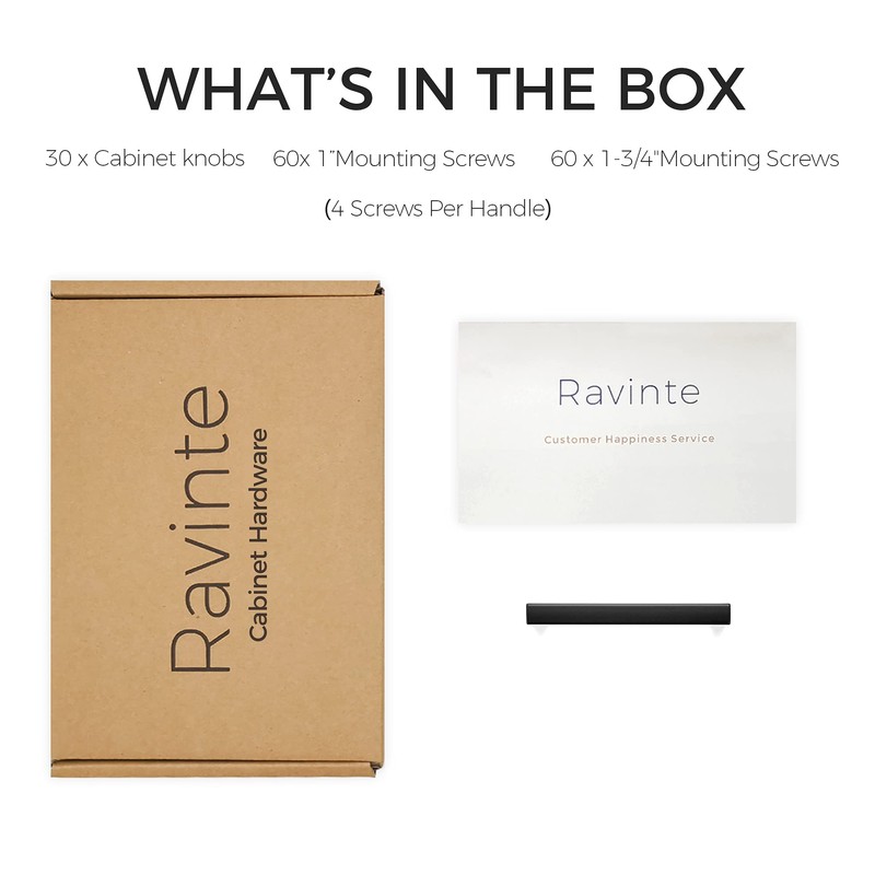 Ravinte 30 Pack Solid 3 Inch Center to Center Slim