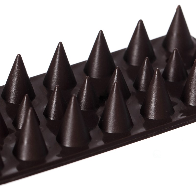 Outdoor Plastic Repellent Wall Defender Fence Spikes for Birds, 10