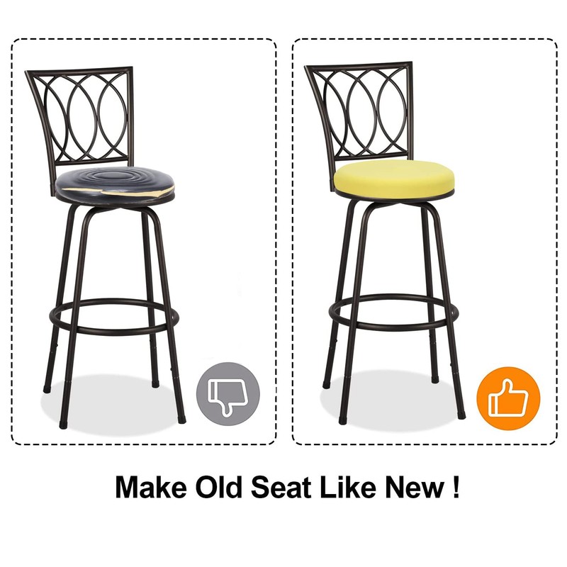 Deisy Dee 4PCS Round Bar Stool Seat Covers Stretch Round
