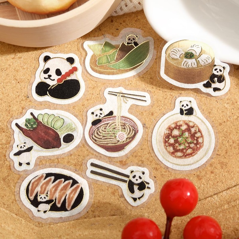 BGM Flake Stickers Panda Weather Cooking BS-FG229