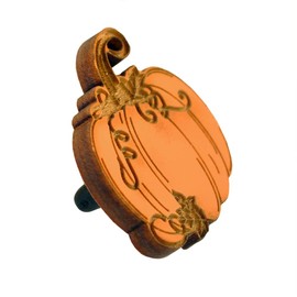 PinMart Orange Wood Pumpkin Vine Pin