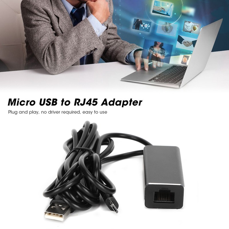 Micro USB to RJ45 Ethernet Adapter 10/100Mbps Conversion Transmission for