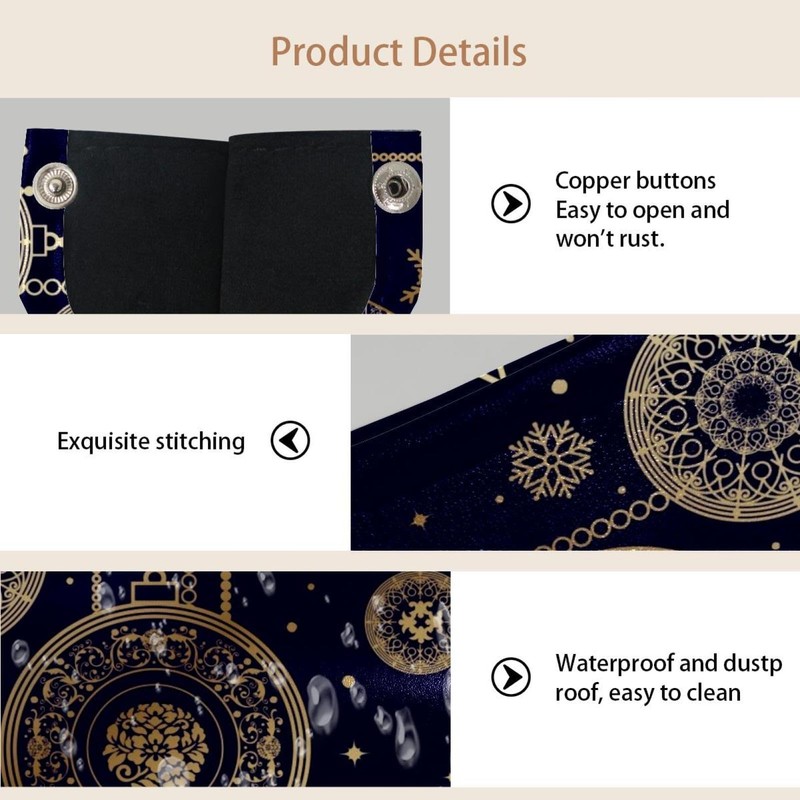 2 Pack Tissue Box Cover Holder, Christmas-Tree Decorations Rectangle Leather