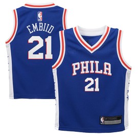 Joel Embiid Philadelphia 76ers Boys Kids 4-7 Blue Icon Edition Player Jersey (as1, Numeric, Numeric_7, Regular)