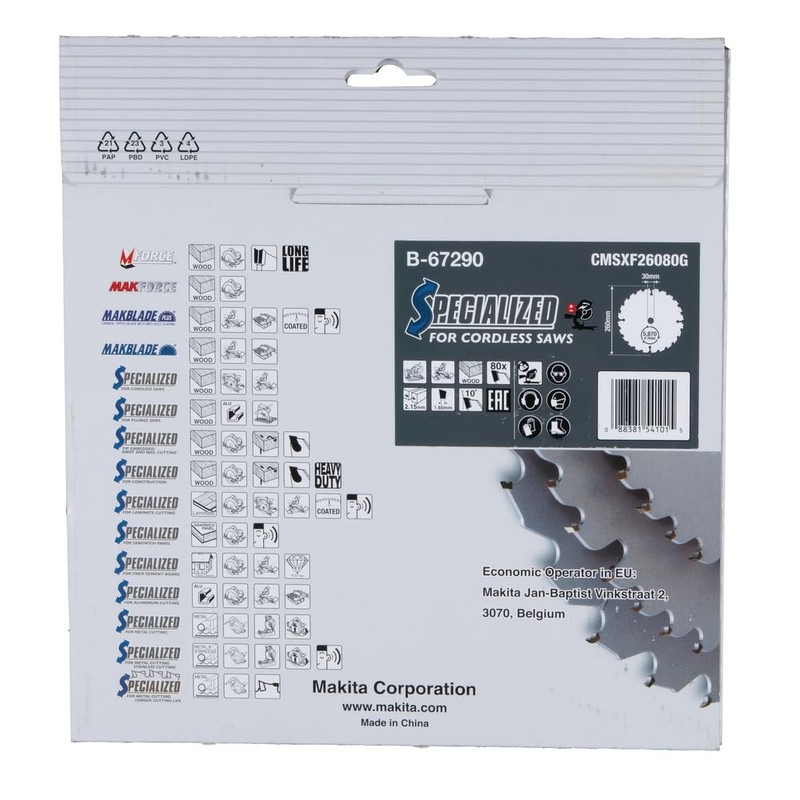 Makita B-67290 EFFICUT Circular Saw Blade Diameter 260 x 2.15