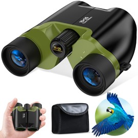 High Powered 15x25 Compact Binoculars for Adults&Kids with BAK4 Prism,FMC Lens,Waterproof Binocular with Low Light Vision,Small Binoculars for Cruise Ship/Bird Watching/Theater/Travel/Sightseeing