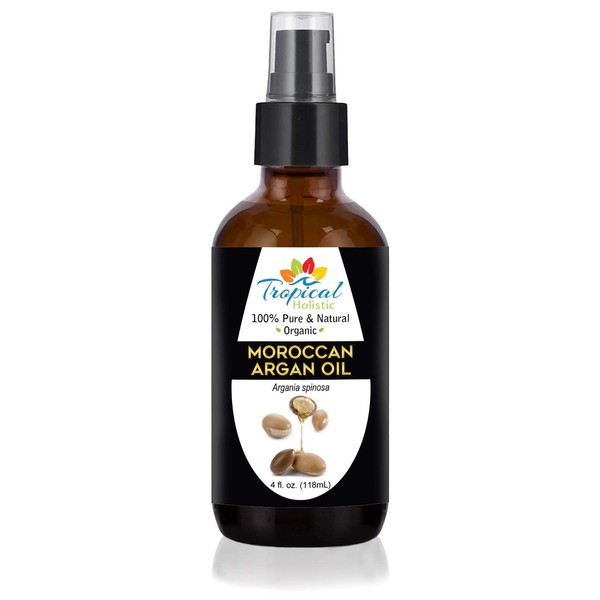 Moroccan Argan Oil 4 oz - 100% Natural Organic Cold Pressed Argan for Hair,Skin and Nails