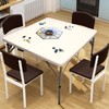 CAMP SOLUTIONS 34" Fold in Half Square Folding Table, Plastic