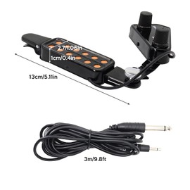 Acoustic Guitar Pickup WorthPlanet Acoustic Electric Transducer 12 Sound Hole Guitar Pickup Magnetic Pickup Transducer with Tone Volume Controller for Acoustic Guitar Bass Ukulele Violin W090004