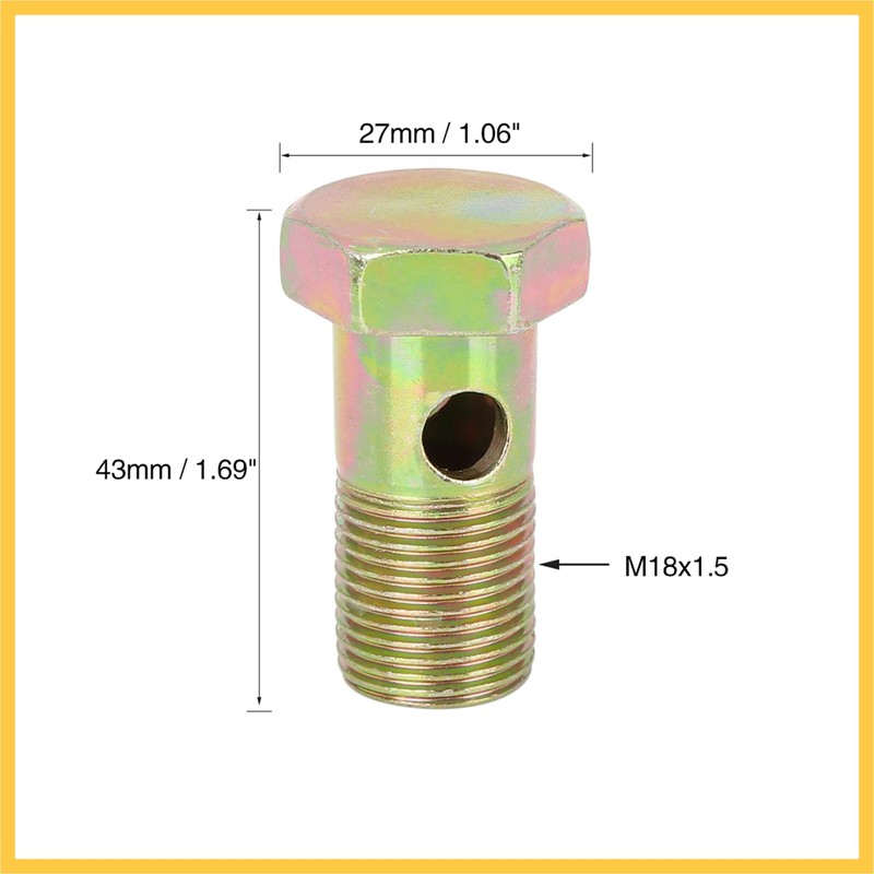 REPAIROCK M18x1.5mm Metric Thread Banjo Bolts Brake Fitting Adapter with