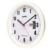 Bold 10 inch 250mm Day Date Quartz Wall Clock (White)