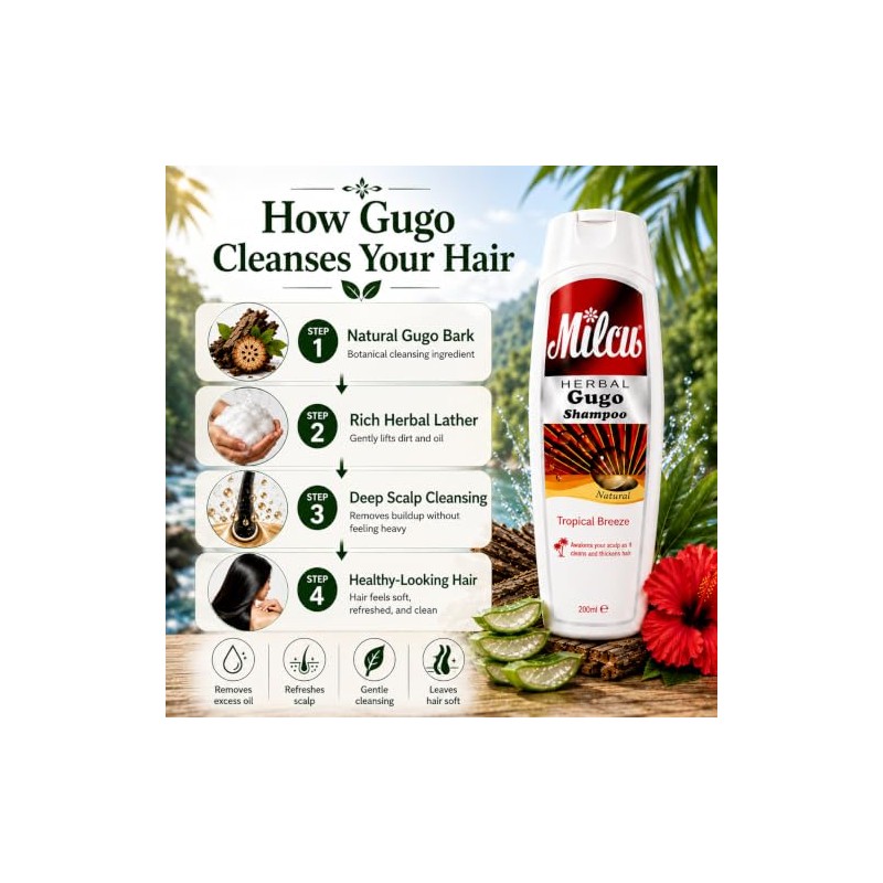 Gugo Herbal Shampoo All Natural Tropical Breeze 200ml