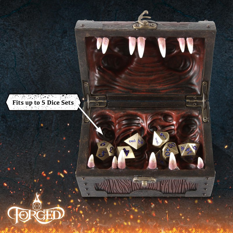 Forged Dice Co. Mimic Chest Dice Storage Box - Holds