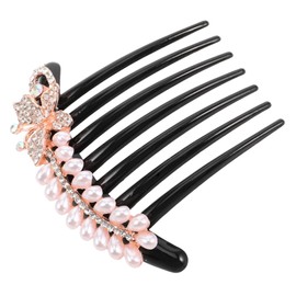 BIUDECO Sparkling Pearl Hair Forks Vintage Style Hair Comb for Women's Bun Pearl Embellishments