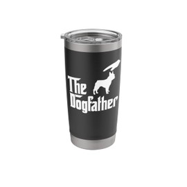 French Bulldog Dog Dad The DogFather Funny Dogs Lovers Stainless Steel Insulated Tumbler