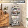 Goovilla 4 Tier Rolling Utility Cart Organizer with Removable Drawer,