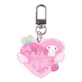Tees Factory Sanrio Characters Heart Shaker Key Chain My Melody H 3.1 x W 2.0 x D 0.3 inches (80 x 50 x 7 mm) SR-5546551MM