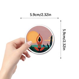 Yoga Stickers,Yoga Graffiti Stickers,100Pcs Vinyl Waterproof Decals for Kids Teens,for Phone Laptop Water Bottles Skateboard Computer Phone Luggage Guitar Car Gifts