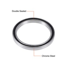 sourcing map 6816-2RS Deep Groove Ball Bearing 80x100x10mm Double Sealed Chrome Steel 61816-2RS Bearings