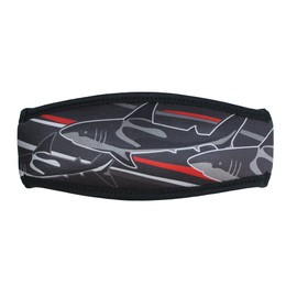 SeaCanary Snorkeling Diving Mask Strap Cover Shark City Red