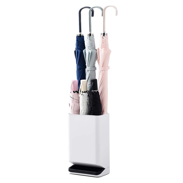 GeLive Small Umbrella Stand Rack, Entryway Freestanding Umbrella Holder for Canes Walking Sticks with Drip Tray, Space Saving Organizer, Home Office Decor, Stored 6 Umbrellas