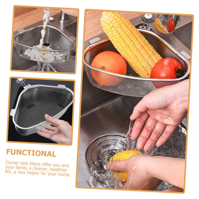 Outanaya Stainless Steel Sink Drainer Basket Kitchen Sink Drain Strainer