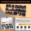 Rustark 48Pcs 6 Sizes Black Carbon Steel Cage Nut Metric