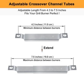 Welbocom Grill Crossover Tube;Charbroil Carryover Tube;Char Broil Grill Parts,for charbroil 5 & 4 & 6 Burner Grills 463347519 463448021 463244819 463377319;Nexgrill 720-0830h;Chargriller (4-Set)