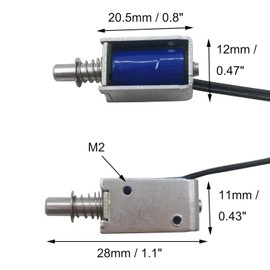 Coehaopike 3pcs Mini Solenoid Valves, Open Electric Game Micro Piston Push Frame 12V Electromagnet Solenoid Pull for Linear Mini DC Magnetic Motion Console Linear Micro Push Electromagnet