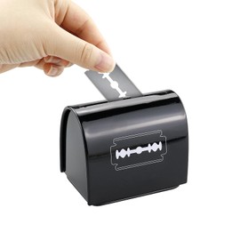 Portable Shaver Disposal Case Safe Storage Bank for Used Safety Shaver Razor Accessories Bank for Safety Razor Accessories Storagement, Used Double Edge Safety Razor Accessories Disposal Case