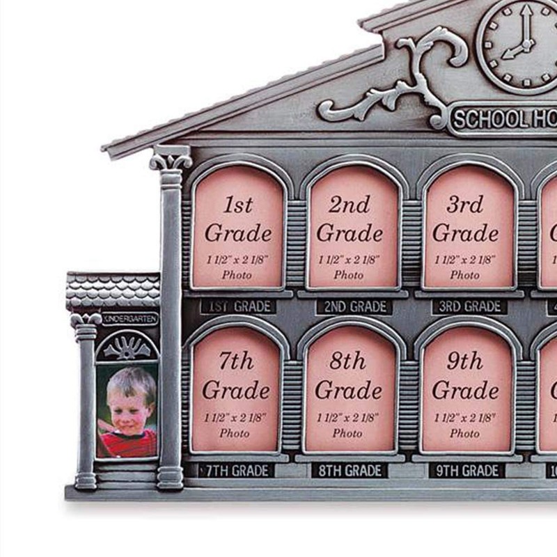 Gifts & Decor Pewter School House Schoolhouse History Photo Frame