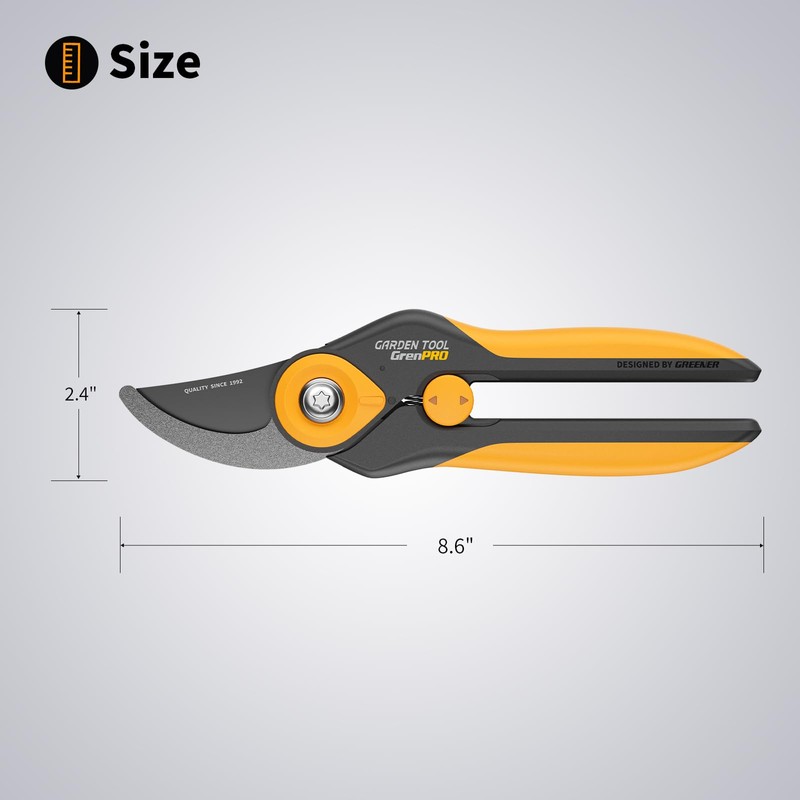 GrenPRO Bypass Pruning Shears SK-5 Steel, 35mm Heavy Duty Garden