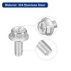 sourcing map Pack of 30 Phillips Hexagonal Flange Bolts M4