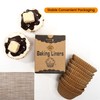 Bake Choice 200pcs Standard Brown cupcake liners for baking,food-grade cupcake