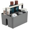 mDesign Plastic Shower Caddy Storage Organizer Utility Tote, Divided Basket