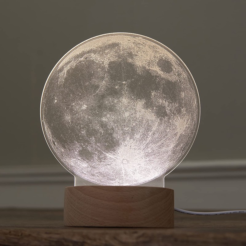 Chatani Sangyo Acrylic LED Light, Moon Interior Light, 15.4 -