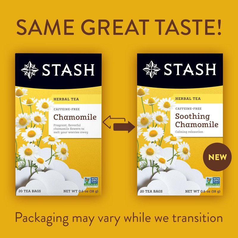 Stash Tea Soothing Herbal Tea 6 Flavor Variety Pack, 6