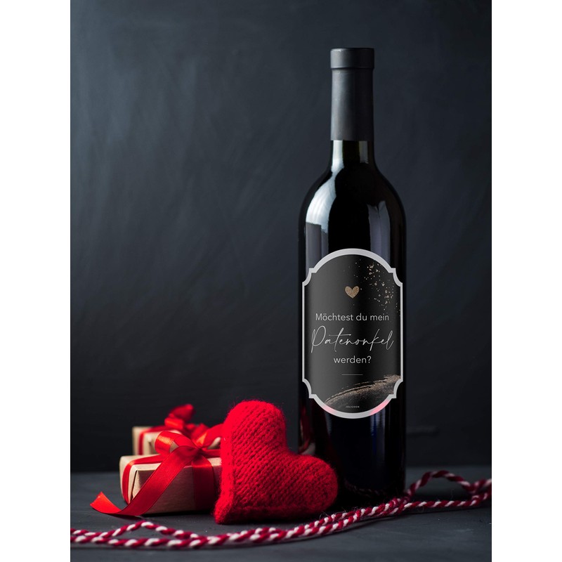 JoliCoon Bottle Label Godfather Ask – Willst du mein Patenonkel