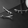 4PCS Cutlery Rest Silver Chopstick Stand Electroplated Polished Zinc Alloy