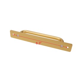 Geesatis 2 Pcs 7.1 inch Sliding Barn Door Handles Aluminium Alloy Wooden Door Handles/Garage Pulls/Wardrobe Pulls/Closet Pulls, with Mounting Screws, Matte Gold