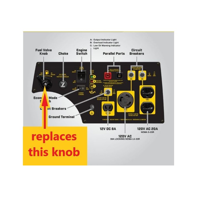 Compatible replacement knob ONLY for Champion 3400 model #100269 (3400